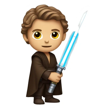 Anakin skywalker holding lightsaber sticker