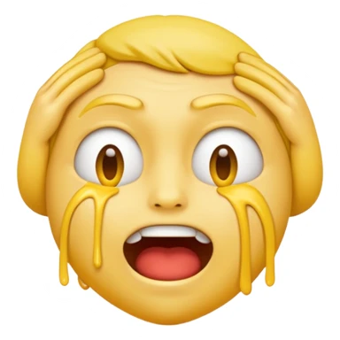 An emoji strangling itself sticker