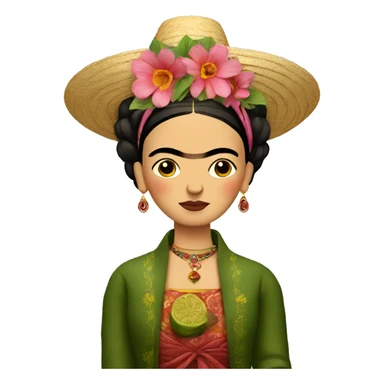 frida kahlo holding tequila sticker