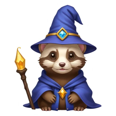a ferret wizard sticker