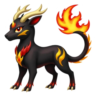 Darkrai-Giratina-Houndoom-Meloetta-Fakémon-creature-hybrid-fusion, full body sticker