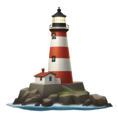 Lighthouse shooting out a fire beam sticker