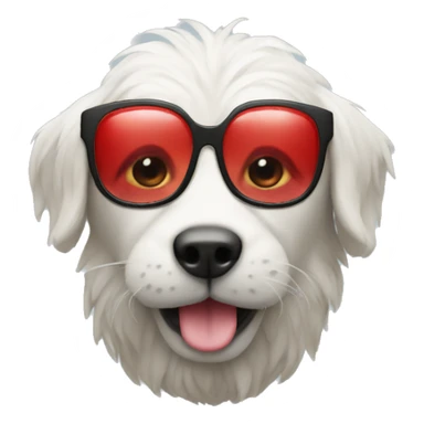 animal with red glasses sticker