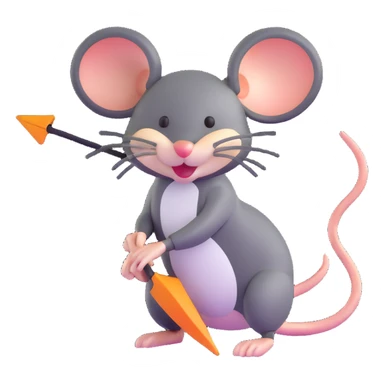 Cartoonish mouse arrow cursor clicking sticker