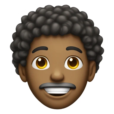 Black man with curly Afro winking  sticker