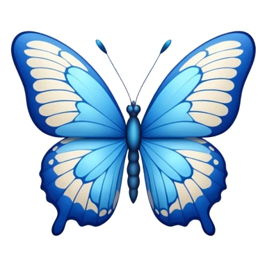 Blue butterfly emoj sticker