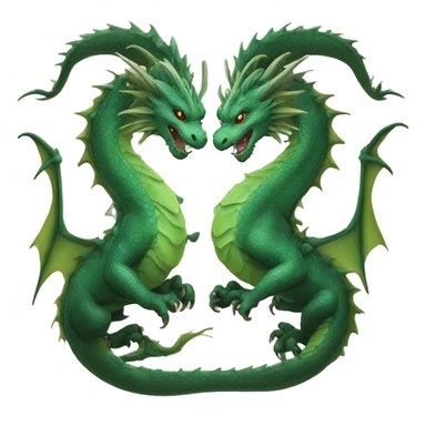 two dragon for gemeni zodiac sticker
