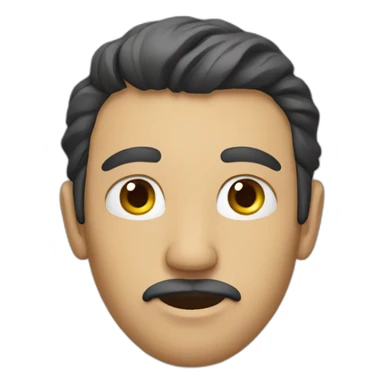 Man with beak instead of mouth sticker