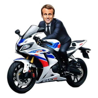Emmanuel macron en Suzuki GSXR sticker