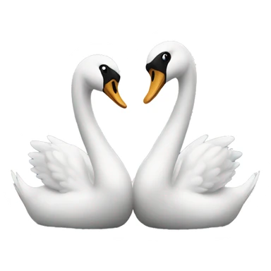 Swan couple love sticker