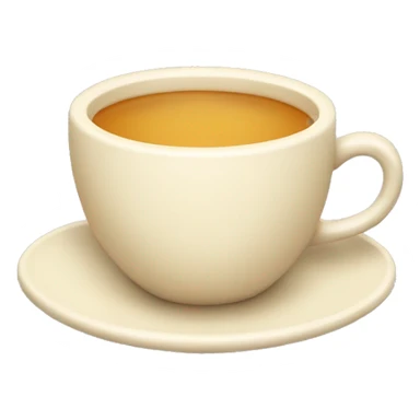 Cozy tea cup in cream color sticker