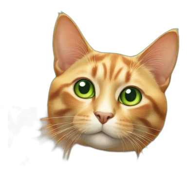 Ginger-and-brown-tortoise-cat-green-eyes sticker