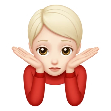 shy awkward fingers sticker