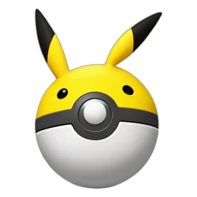 pikachu peeking out of poke ball sticker
