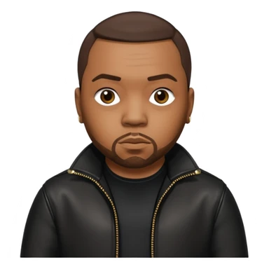 Timbaland with dark brown hair, black outfit sticker