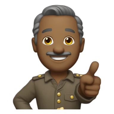 Frank knight pointing at the viewer saying "bonne visite" sticker