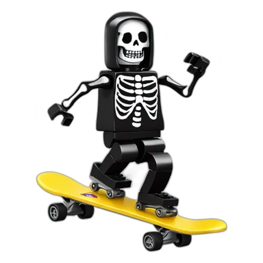 Lego skater skeleton  sticker