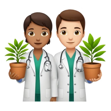Doctors Carrying Plants sticker