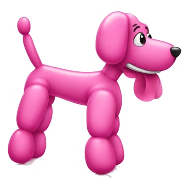 pink balloon dog sticker