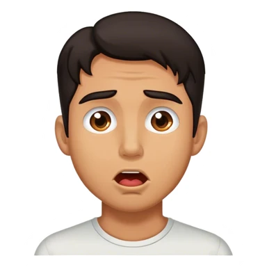 Dark hair man drooling sticker