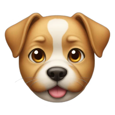 Dog with cat mustache sticker