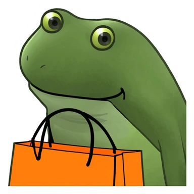 Ulta shopping bag that is orange  sticker