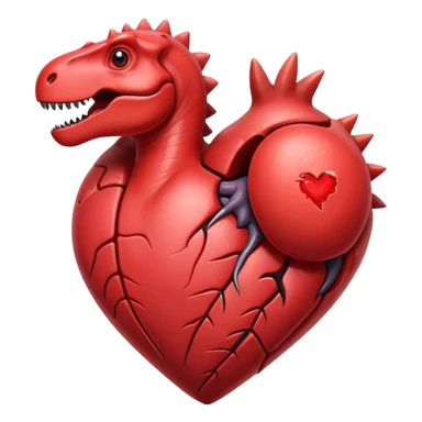 dinosaur heart sticker