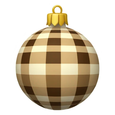 Plaid beige ornament  sticker
