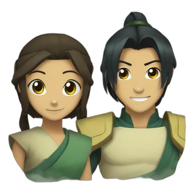Toph and Katara sticker