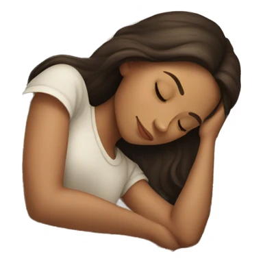 Brunette girl sleeping sticker