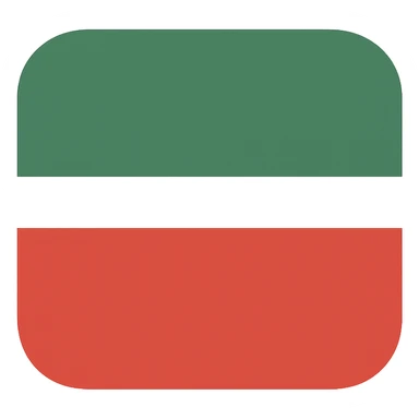 Tatarstan flag, modern flat design sticker