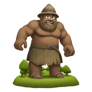 A Giant standing over a small village sticker