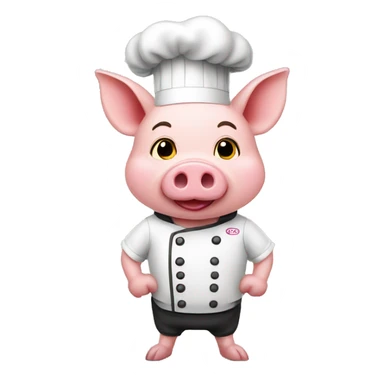 pig chef sticker