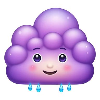A glowing purple cloud with subtle sparkles around it. sticker