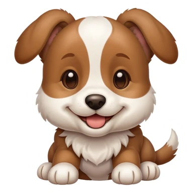 Smiling puppy with floppy ears sticker