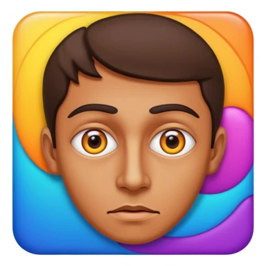 Man on trip like high on mushrooms or lsd sticker