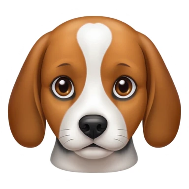 a beagle dog that has black dots around his eyes  sticker