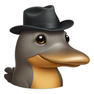 Platypus with hat sticker
