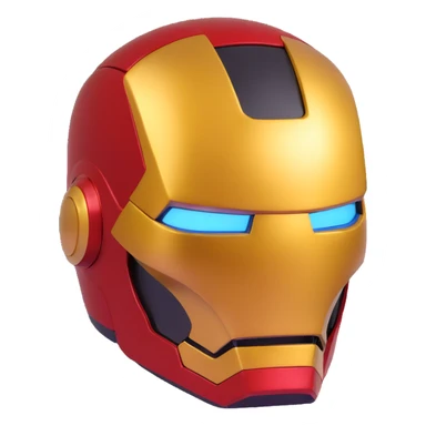 iron man helmet red and gold sticker