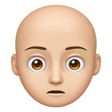 emoji with *NO* eyebrows staring into your soul  sticker