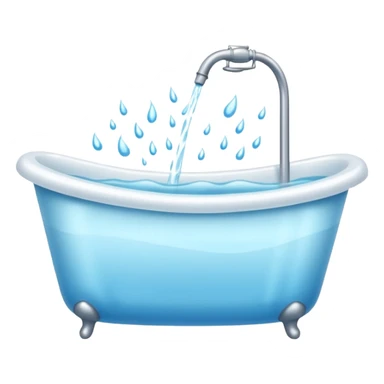 Bathtub full of water sticker
