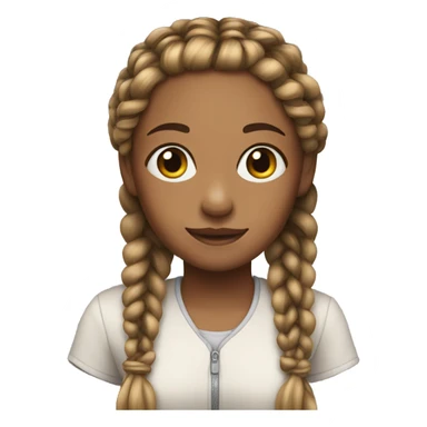 a girl wit braids sticker