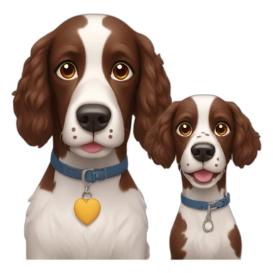 Springer spaniel woman and man sticker