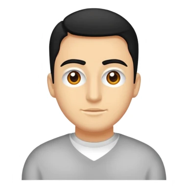 Saçı uzun ve arkadan bağlı, beyaz tenli, sakallı 24 yaşlarında olan bir erkek çiz sticker