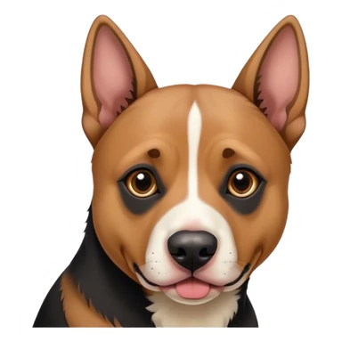 Pit bull/german shepherd mixed dog colored like a German shepherd with floppy ears sticker