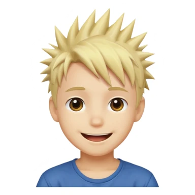 Naruto Anime style happy boy head sticker