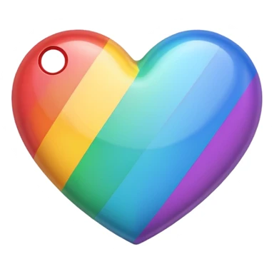 heart with rainbow stripes sticker