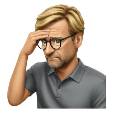 Klopp facepalm emoji sticker