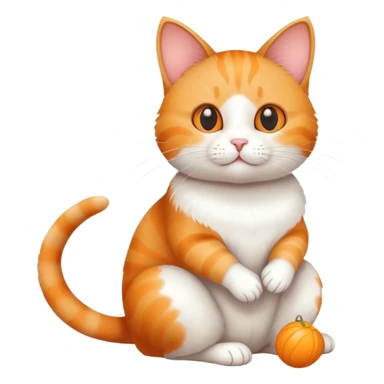 cat full body sitting playing with a toy mouse sticker