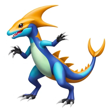 Meloetta-Garchomp-Inteleon-Pokémon-Fakémon-fusion-hybrid-creature sticker